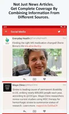 Health News, Videos, & Social Media android App screenshot 0